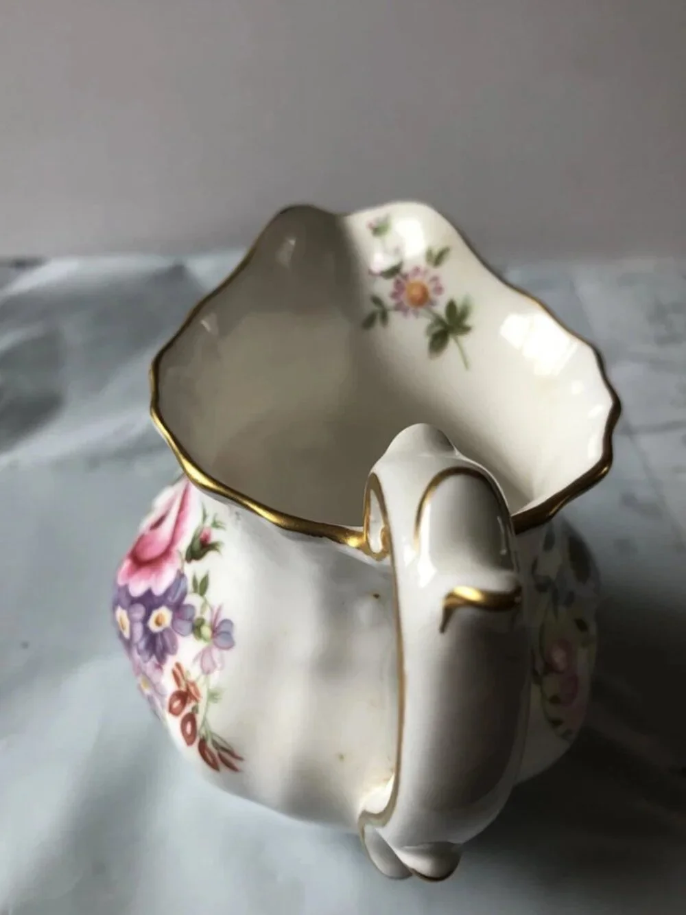 Vintage Royal Crown Derby Derby Posies 3” Bone China Creamer England